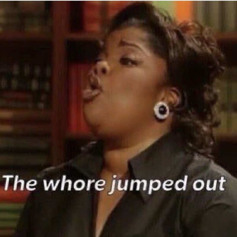 The whore jumped out