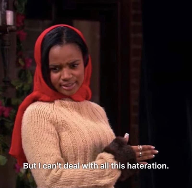 But can't deal with all this hateration.