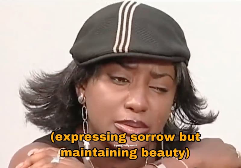 Expressing sorrow but yungnollywood maintaining beauty