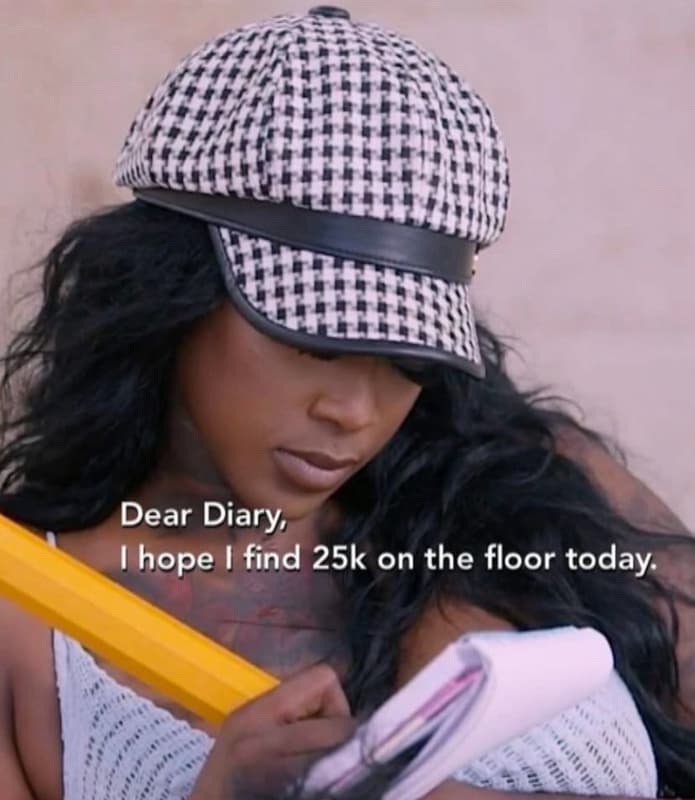 Dear diary I hope I find 25k on the floor today