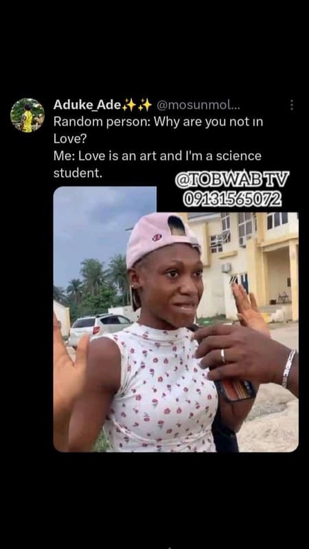 Aduke ade mosunmol random person why are you not ın love? me love is an art and