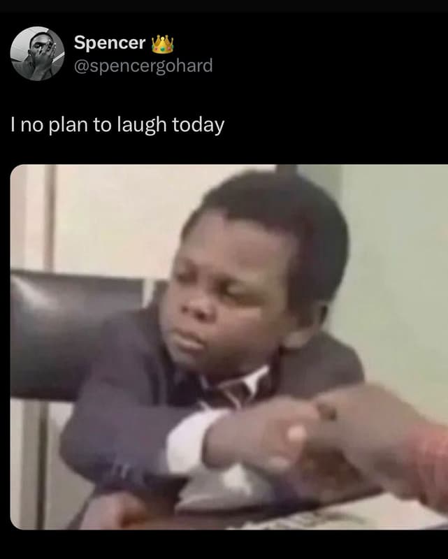 Spencer spencergohard ino plan to laugh today