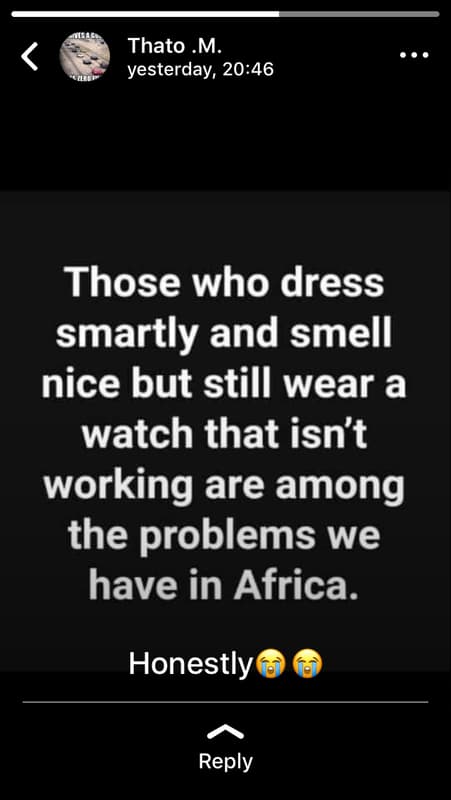 Thato m. yesterday, 2046 those who dress smartly and smell nice but still wear a