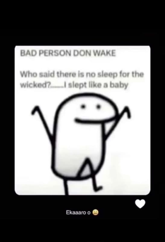 Badpersondonwake who cald theroleno sleop tor tho wickod? _islopt ilko 0 baby x