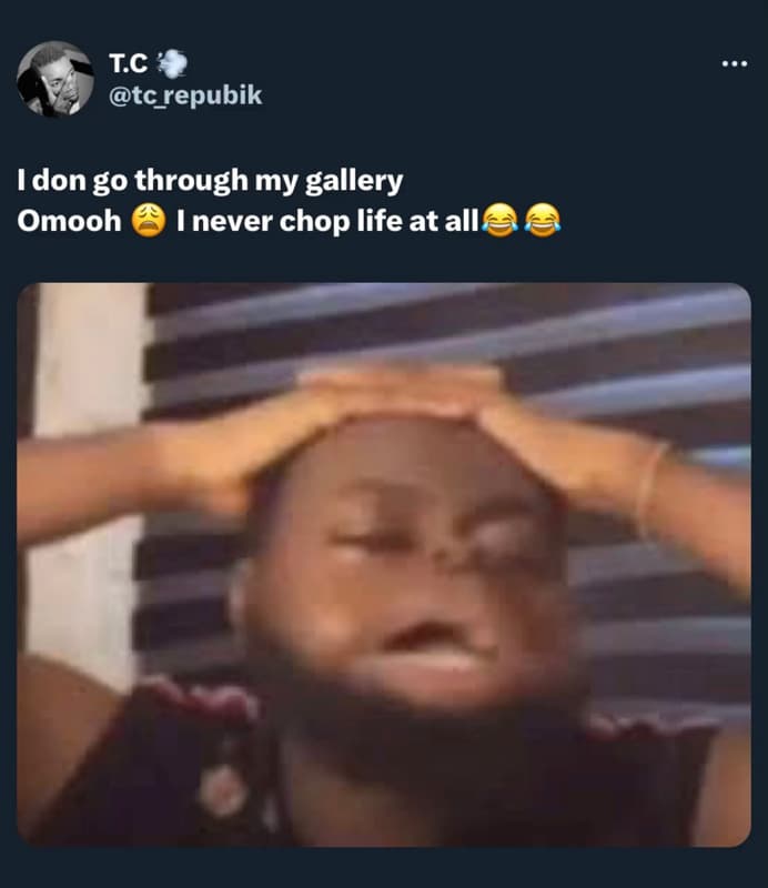 Tc tc_repubik idon go through my gallery omooh inever chop life at all