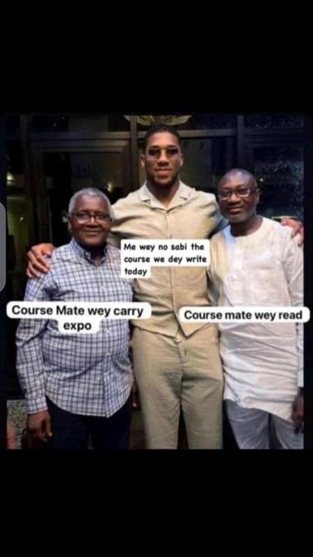 Me wey no sabl the coursg wc dey wrlte today course mate wey carry expo course m
