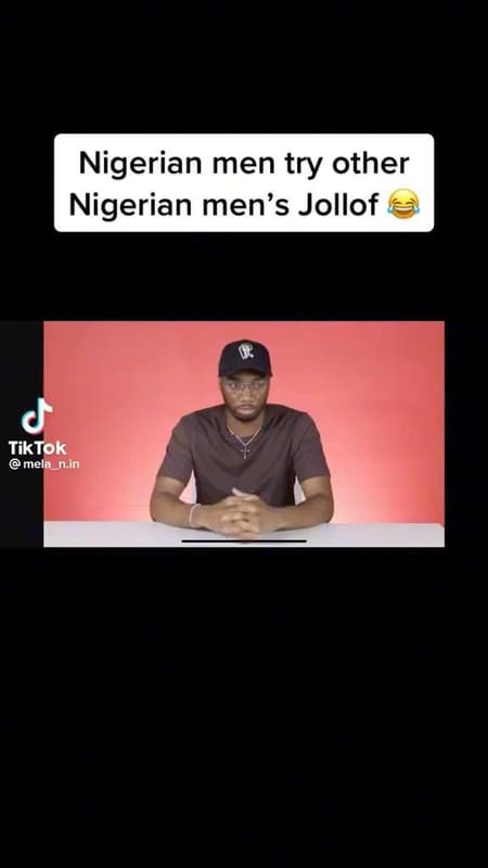 Nigerian men try other nigerian men's jollof tiktok melagnin
