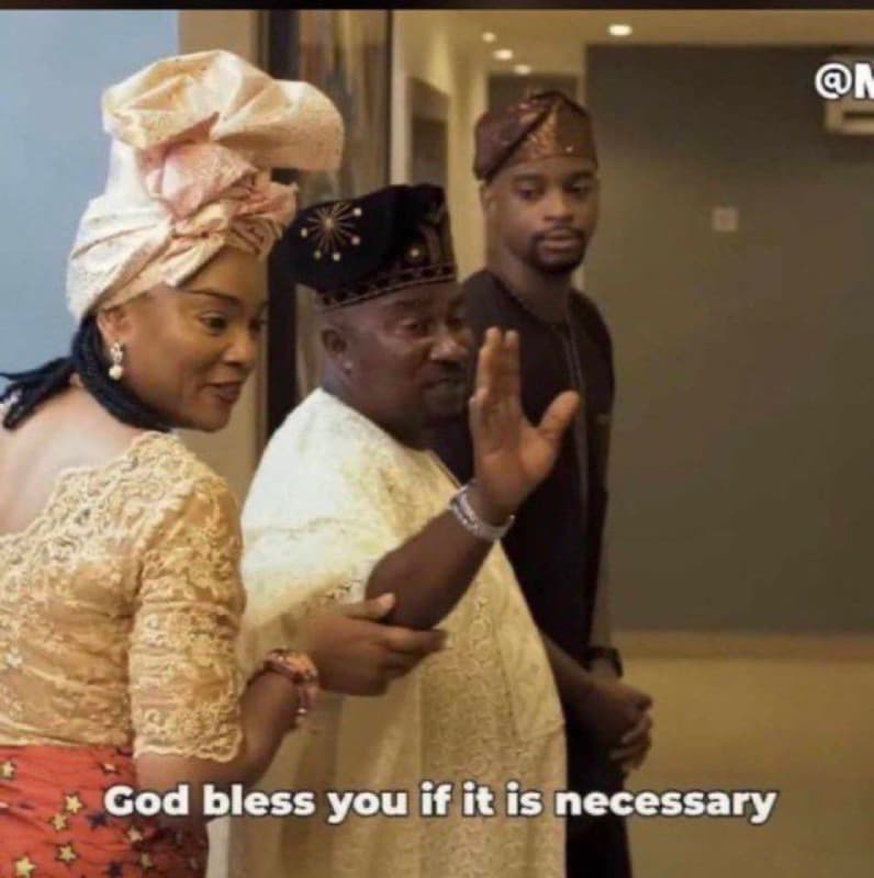 A god bless you if it is necessary