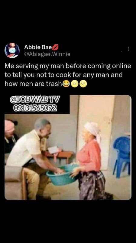 Abbie bae abiegaelwinnie me serving my man before coming online to tell you not