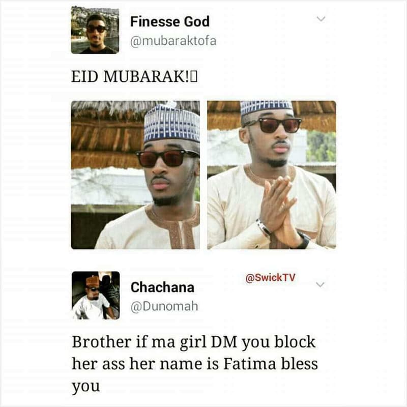 Finesse god mubaraktofa eid mubarakid swicktv chachana dunomah brother if ma gir