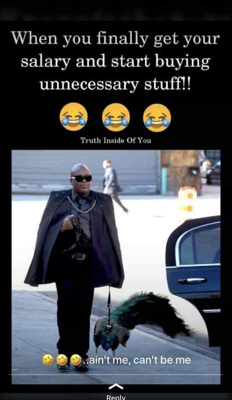 When you finally get your salary and start buying unnecessary stuffl! truth insi