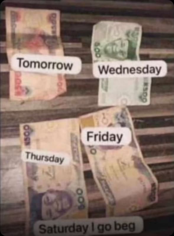 Wednesday 8 8 friday 0 thursday saturday go beg tomorrow 8